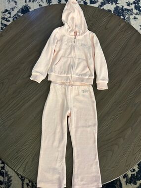 Juicy Couture Pale Pink Velour Hoodie & Pants Set
